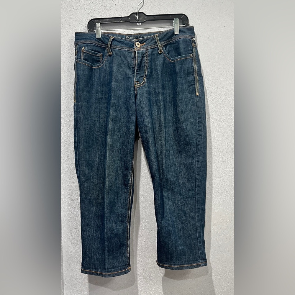 Faded Glory Dark Blue Ankle Jeans Size 10